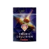 Diamond Concentrates Shatter "Cosmic Collision" packaging with a space-themed design showing a cosmic explosion, overlaid with geometric patterns.