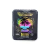 Front view of Major League Extractions Island Pink Kush Shatter indica packaging, with a vibrant tropical island and palm trees design.