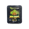 Front view of Major League Extractions Jet Fuel Shatter sativa packaging, displaying a fuel and mountain-themed design.