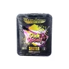 Front view of Major League Extractions Pink Rosay Shatter indica packaging, featuring a vibrant pink champagne bottle design.