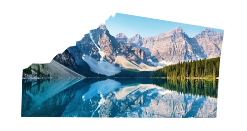 Alberta province outline filled with a picture of the Rockies and a lake, featured on Weed Market - Canada's go-to online dispensary in Alberta.