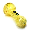 2.5-inch Soft Glass Blunt Pipe in yellow with black accents, featuring a compact design and ergonomic shape