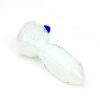 Glow in the Dark Glass Hash Pipe on white background – A 3" glow-in-the-dark glass pipe with a clear and simple design, showing off its ergonomic bowl and smooth finish.