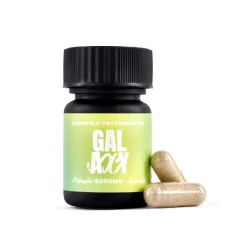 Euphoria Psychedelics Galaxy Mushroom Pills bottle with 6000mg psilocybin content. The label highlights 500mg per capsule, designed for seasoned users. Two capsules are placed next to the bottle