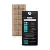 Close-up of the back side of the Cookies and Cream Psilocybin Chocolate Bar packaging, showing dosage information