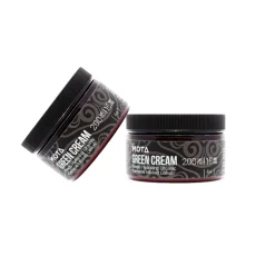 Two 4oz containers of MOTA Green Cream, a deeply hydrating organic cannabis-infused lotion with 200mg THC and 15mg CBD, designed for anti-inflammatory relief and soothing dry skin