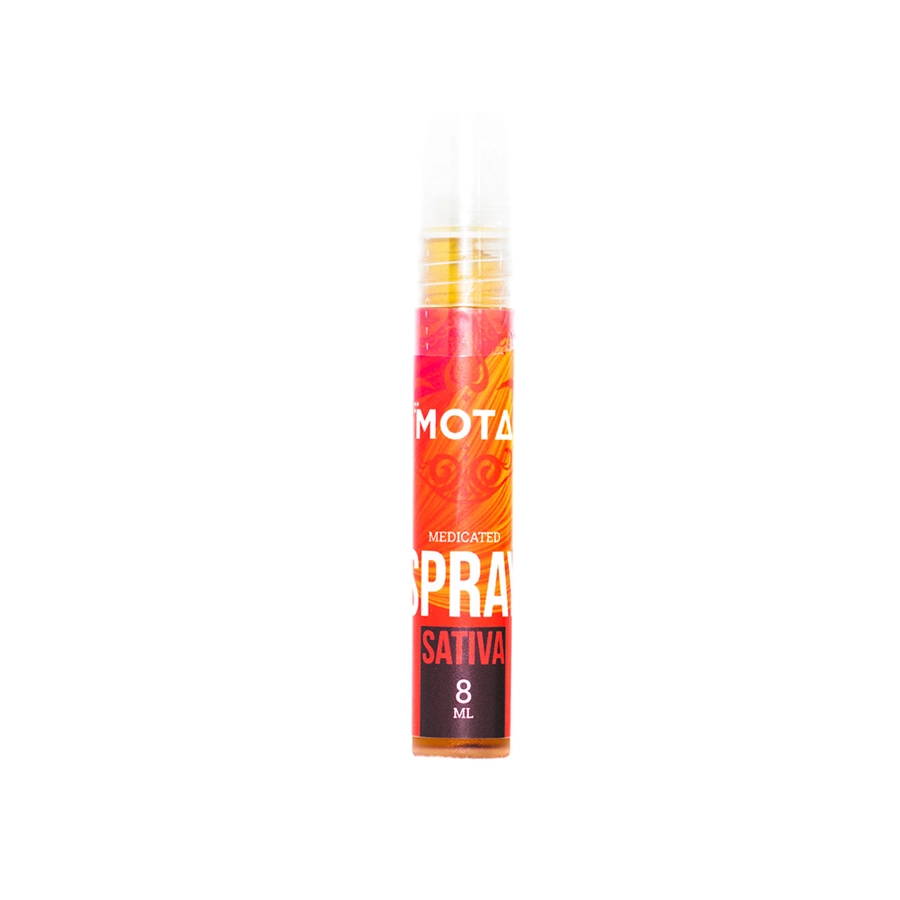 MOTA Pure THC Oil Spray bottle in Sativa strain, 8 ml size