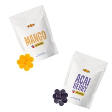 Onestop Gummies CBD 500mg pack from Weed Market, featuring acai berry and mango-flavored CBD gummies, made with natural ingredients