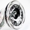 Close-up of a gorilla design at the base of the Weneed 12" Nice Glass Bong, featuring a roaring gorilla within a circular pattern.