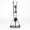Single Weneed 12" Nice Glass Bong standing upright with a clean and simple design, featuring the logo along the tube and the green bowl attached.