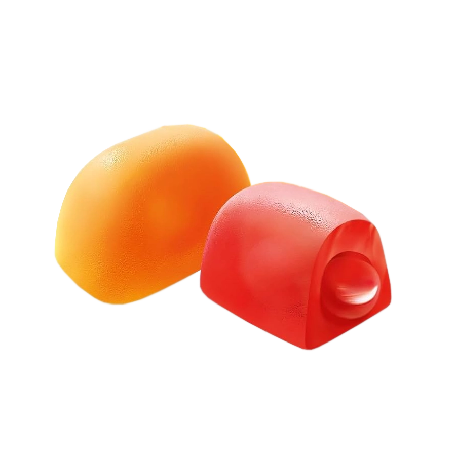 Two High Heals THC Gummies from Weed Market in orange and red colors