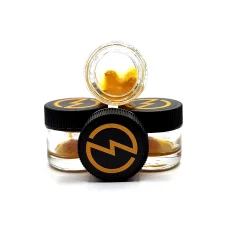 High Voltage Extracts 1g Sauce jars stacked on top of each other