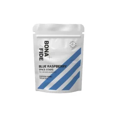 Bonafide 500mg Space Stars THC-infused gummies, 500mg package with sleek white design and diagonal blue stripes.