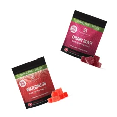 Twisted Extracts High Dose Sour Twisted Singles Sativa Cherry Blast and Watermelon Sativa Gummies