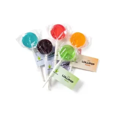 Assorted Kush Kitchen CBD Lollipops in various flavors, individually wrapped with branded labels.