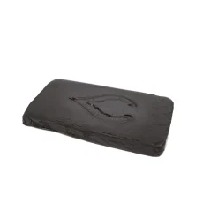 Rectangular slab of Zen Hash with a glossy finish and embossed leaf design