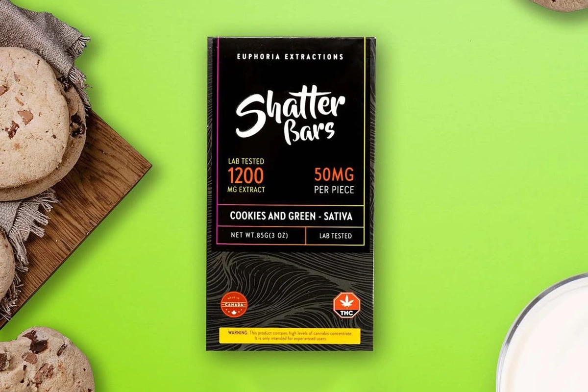 Shatter Bars Cookies and Green Sativa 1200mg – cannabis edibles from Weed Market