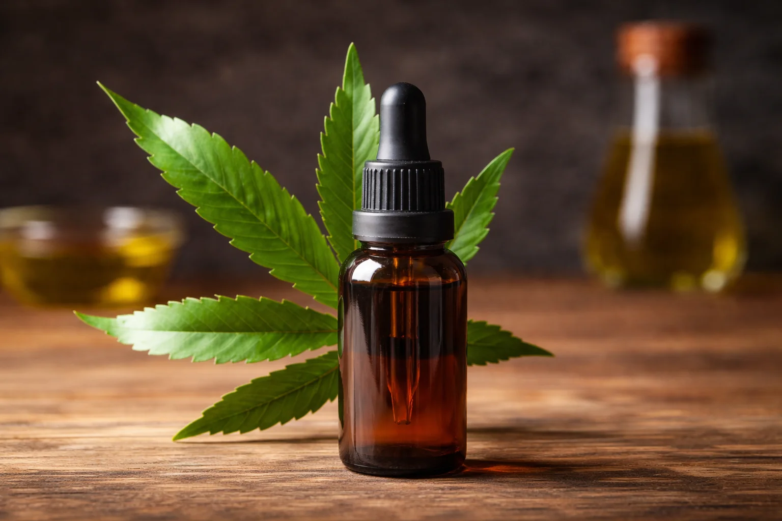 Cannabis tincture oil dropper bottle with marijuana leaf – Weed Market edibles guide