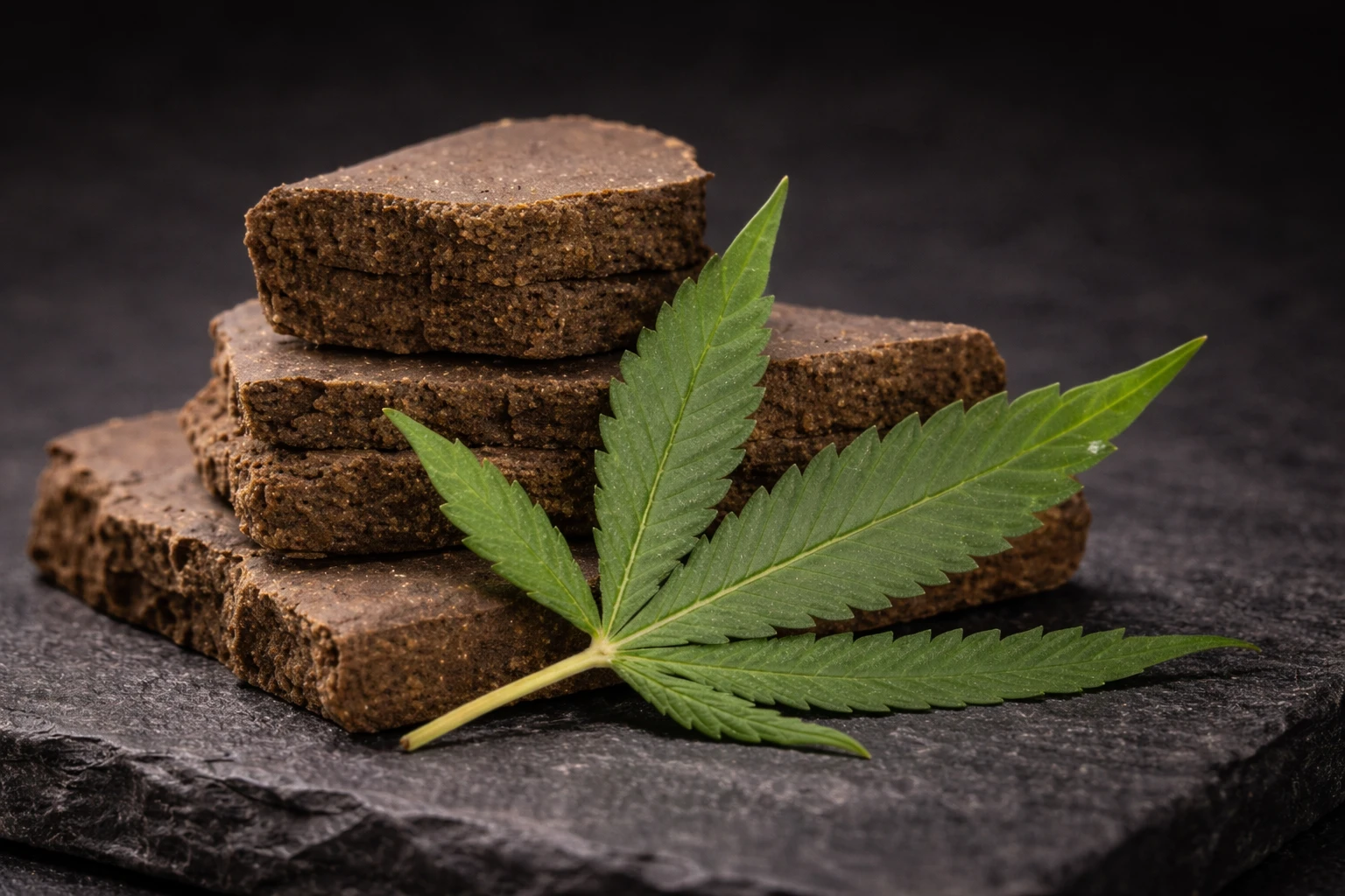 Best Cannabis Concentrates bubble hash blocks with cannabis leaf — Weed Market