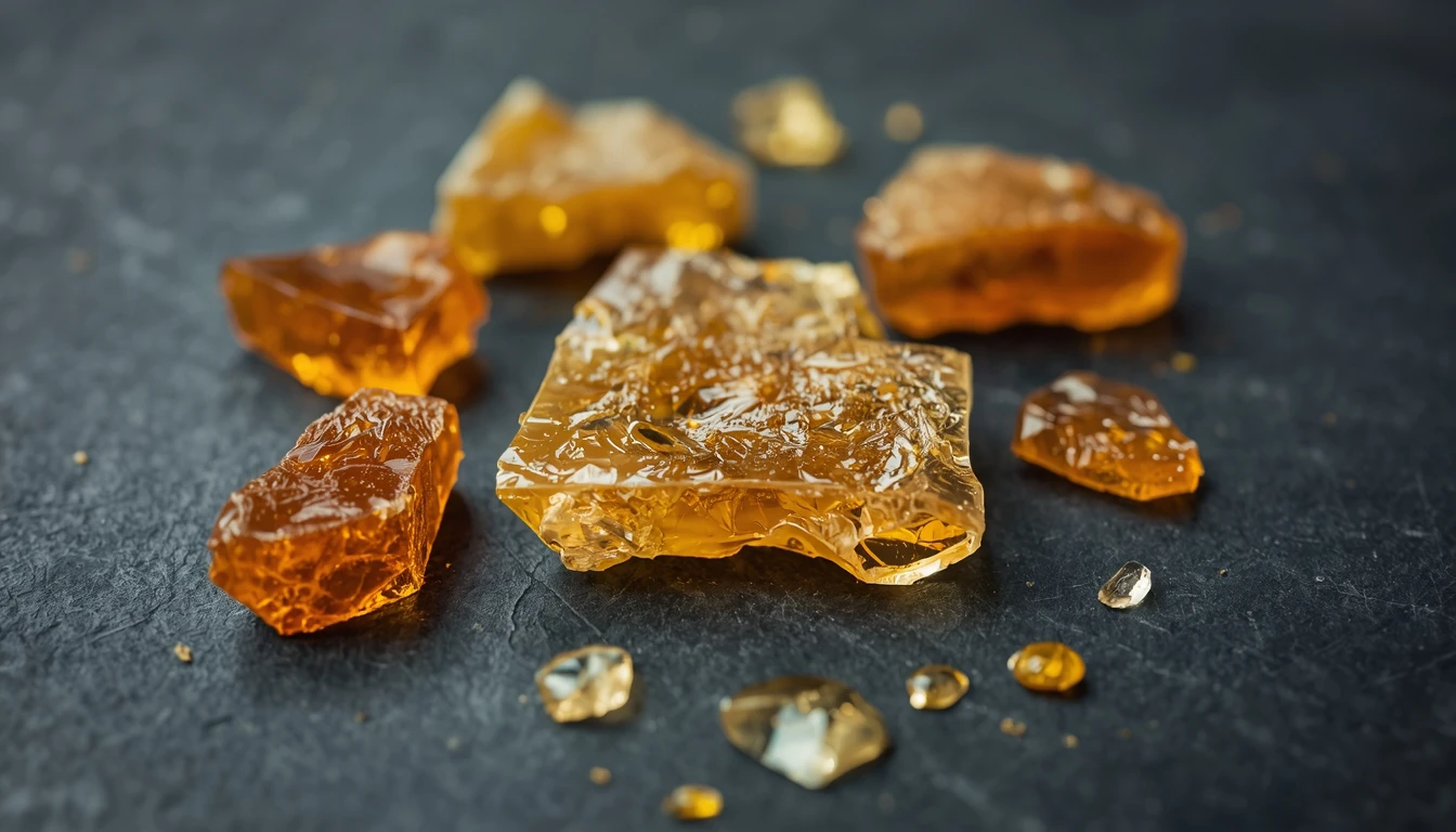 Best Cannabis Concentrates shatter pieces glass-like amber extract — Weed Market
