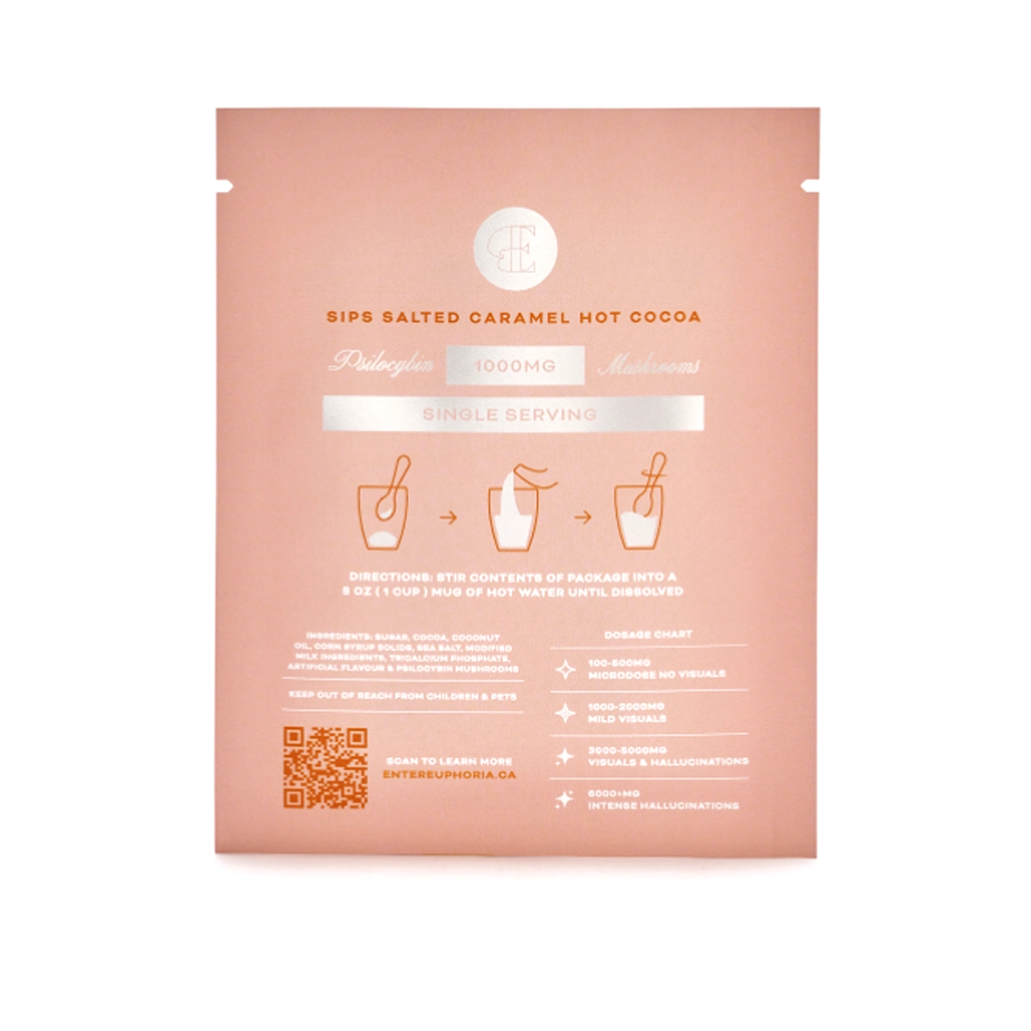 Euphoria Extractions Psylocybin 1G Hot Chocolate Back